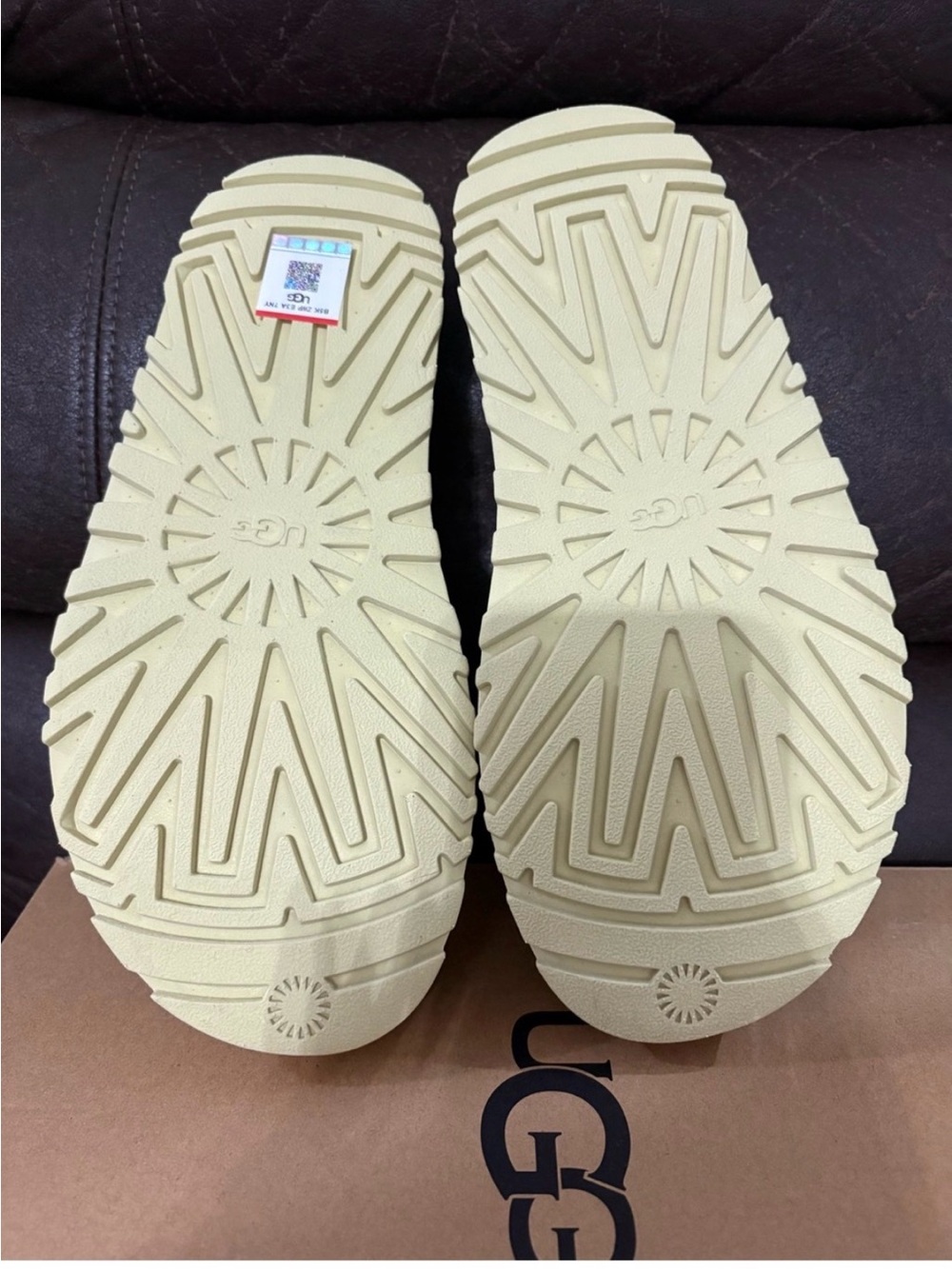 UGG Kids Lemon Yellow Dual-Strap Slide Sandals - Picture 6 of 6